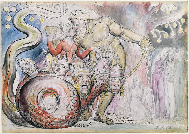 Illustrations to Dante's Divine Comedy, object 92 (Butlin 812.89) The Harlot and the Giant