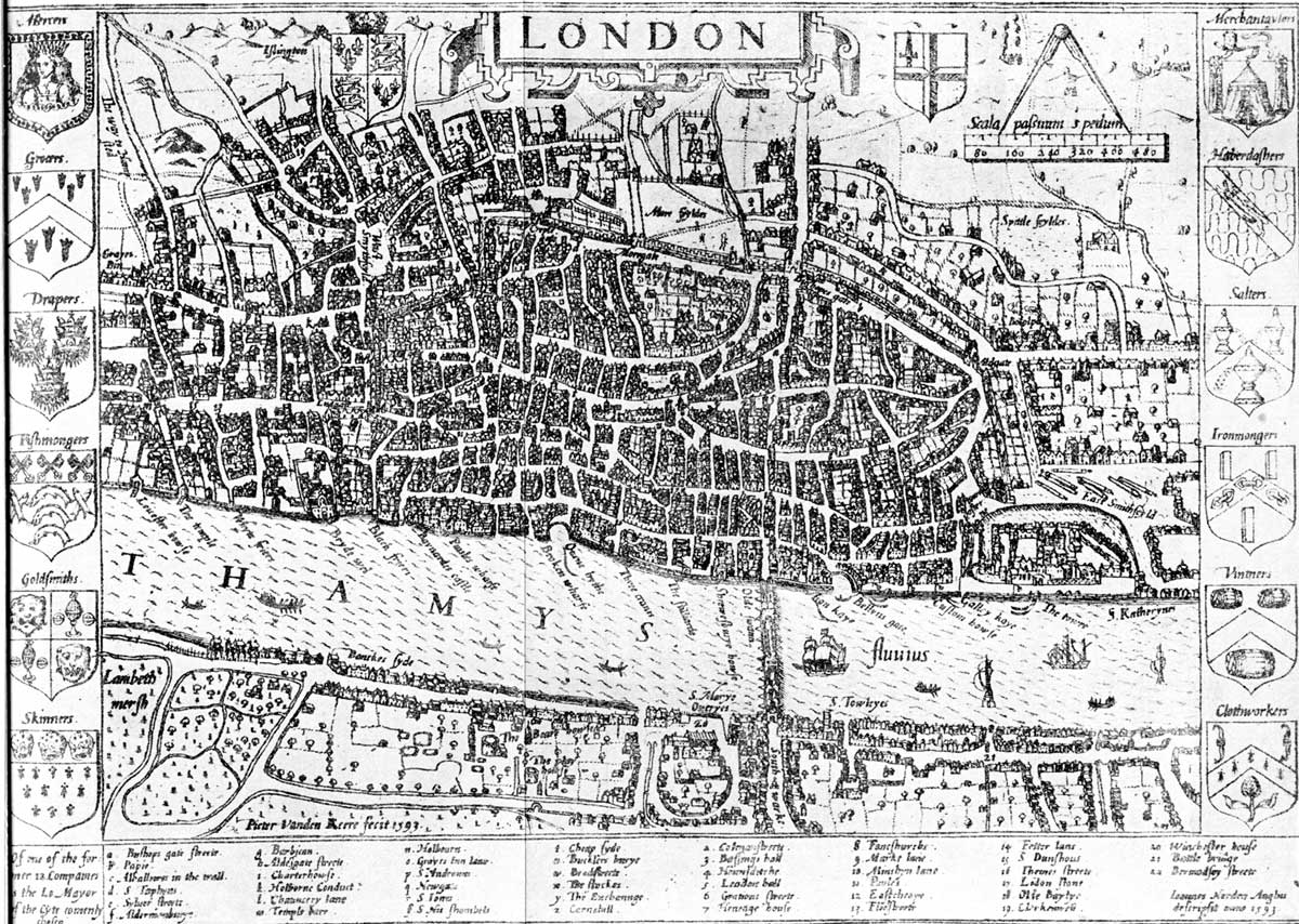 London map of 1593